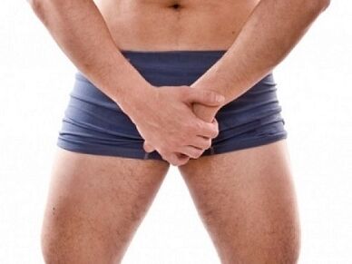 Dor na região genital e testículos com forma não inflamatória de prostatite